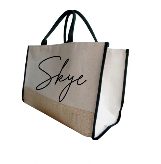 Personalized Burlap Tote