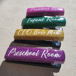 Personalized Stapler, Glitter Stapler, Teacher Gift, Boss Gift, office gift, Desk decor