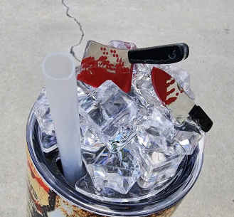 Freddy Krueger tumbler, hot and cold drinks, 3D Killer Lid Option - Image 2