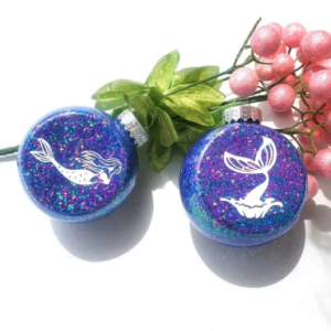 Mermaid ornament, ornament sets, mermaid image ornament, mermaid tree decor