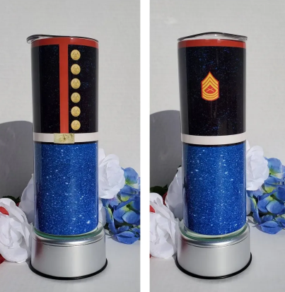 Marine Tumbler, Military Tumbler, Marine Mom. Marine Dad, Marine Spouse tumbler, military veteran