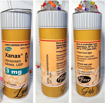 Medicated Tumblers, Stainless Steel, 20oz, Topper Add on - Image 7