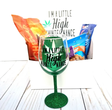 Munchie box, 420 box, 420 munchie box, marijuana gift ideas, 420 gift set, weed head box, pothead gift, weed glass, mary jane gift - Image 3