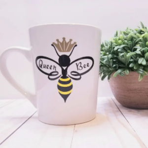 Queen Bee mug/ save the bees/ bee coffee tea mug/ bee mug