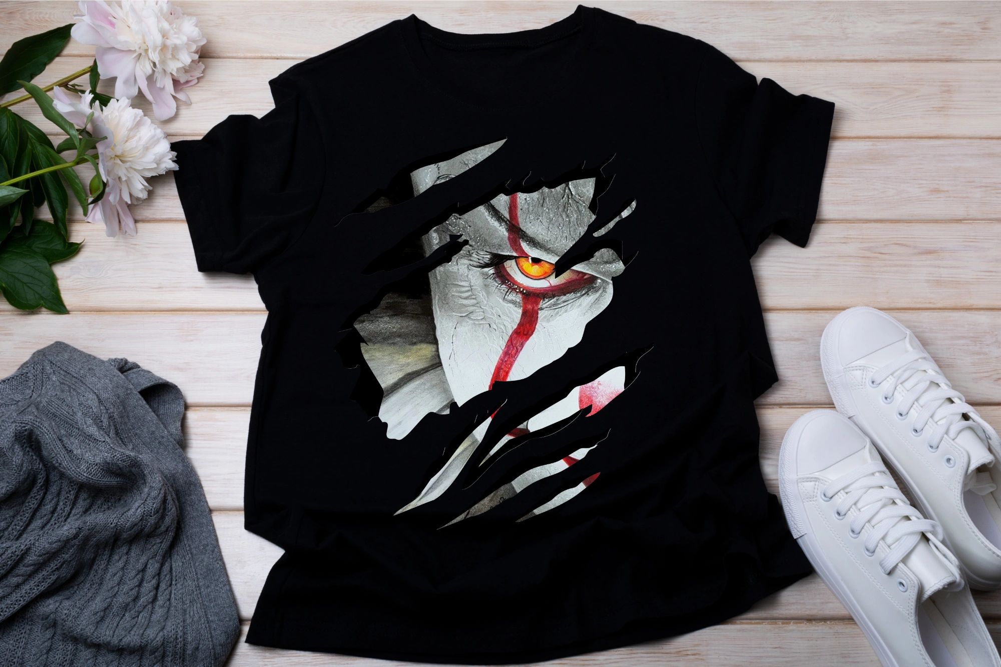 Penny Wise Shirt, It Tshirt, Black tees, Halloween Themed shirts