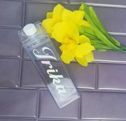 Milk Carton Water Bottle, Milk Carton, clear milk carton, Custom clear water bottle, gift for teens, personalized water bottle, Teacher gift - Image 3
