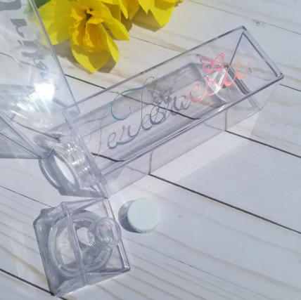 Milk Carton Water Bottle, Milk Carton, clear milk carton, Custom clear water bottle, gift for teens, personalized water bottle, Teacher gift - Image 5