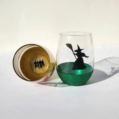 Wicked theme glitter stemless glass, wicked set - Image 6