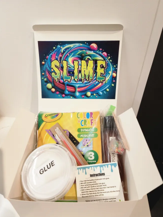 DIY Slime Kit, kids party box, birthday party favor, Slime Kit, diy slime party, diy slime kids craft, birthday party kit, activity box - Image 2