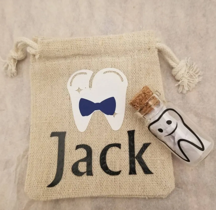 Tooth Fairy bags, tooth vial, Personalized Tooth Fairy Bags, Custom Tooth Fair Bags, Tooth Fair Keepsake, - Image 2