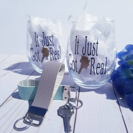 Housewarming gift, housewarming glass, Real Estate client gifts, House closing gifts, Welcome home gift, new home gift, Realtor client gift - Image 2
