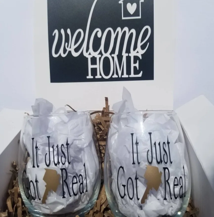 Housewarming gift, housewarming glass, Real Estate client gifts, House closing gifts, Welcome home gift, new home gift, Realtor client gift - Image 5